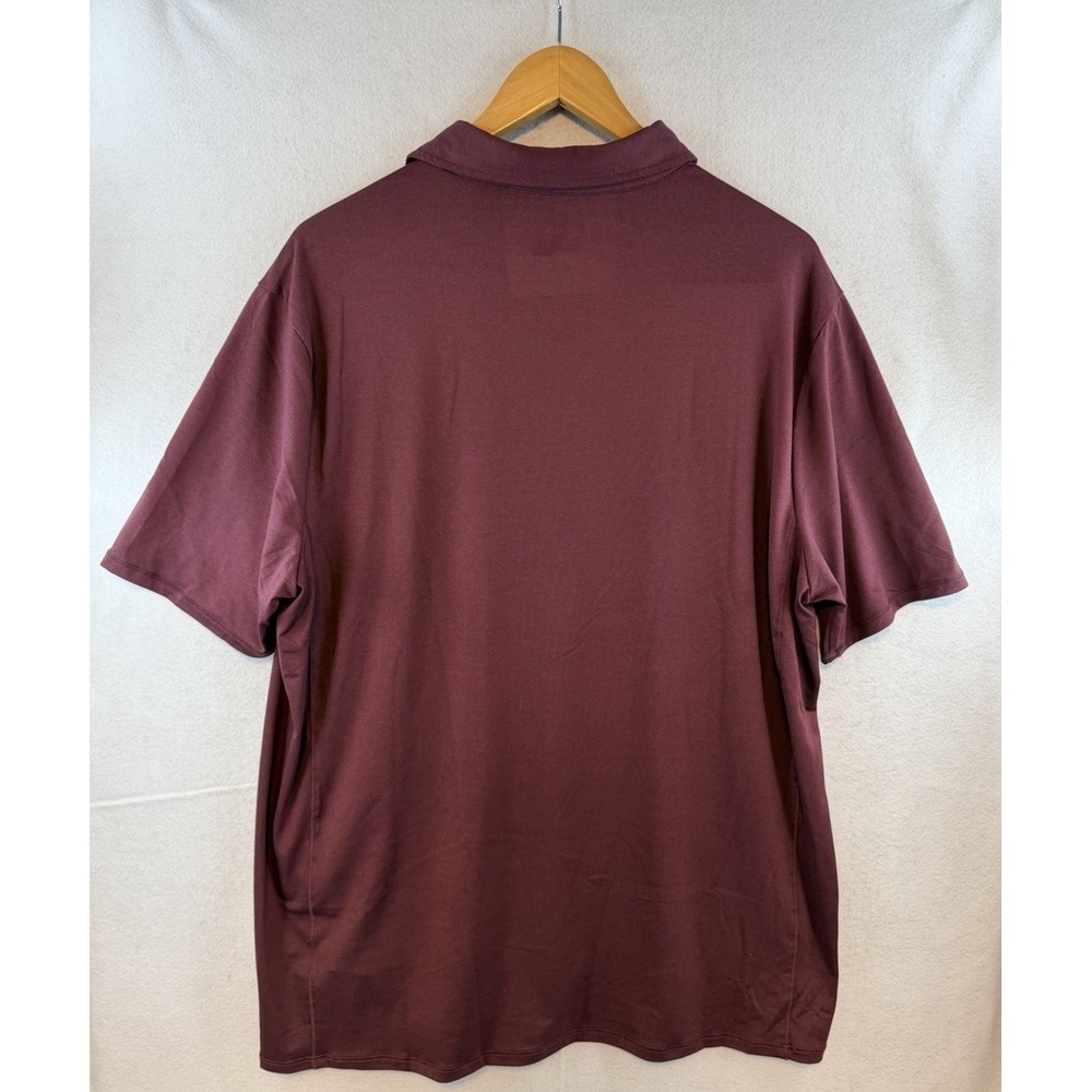 Quince Flowknit Breeze‎ Performance Polo Shirt Burgundy Men's XL Stretch - Picture 3 of 8